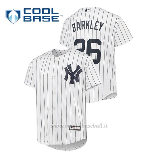 Maglia Baseball Bambino New Y Ork Yankees Saquon Barkley Cool Base Mlb X Nfl Bianco